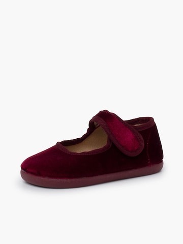 Pisamonas - Sapato baixo em vermelho: frente