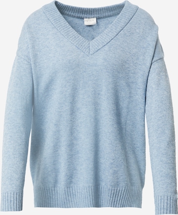 VILA Oversized Sweater in Blue: front