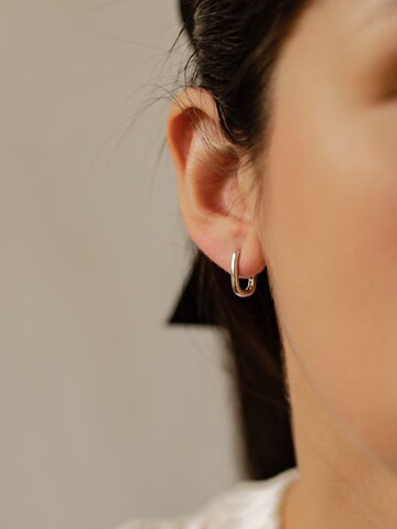 Hey Happiness Ohrringe 'Dome Hoop' in Silber