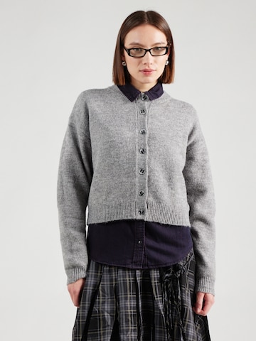 TOPSHOP Knit cardigan in Grey: front