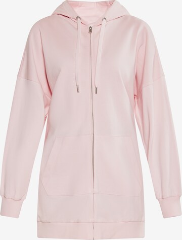 Veste de survêtement usha BLUE LABEL en rose : devant