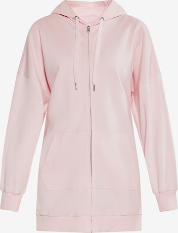 Veste de survêtement usha BLUE LABEL en rose : devant