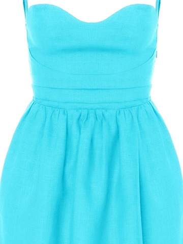 AVENUE N°29 Sommerkleid 'Linen Gathered Mini Dress With Straps'‌‌‌‌‌‌‌‌‌ in Blau