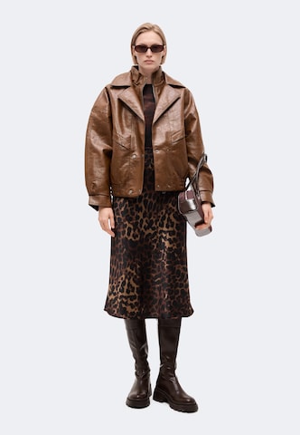 TOPSHOP Between-Season Jacket 'TOPA' in Brown
