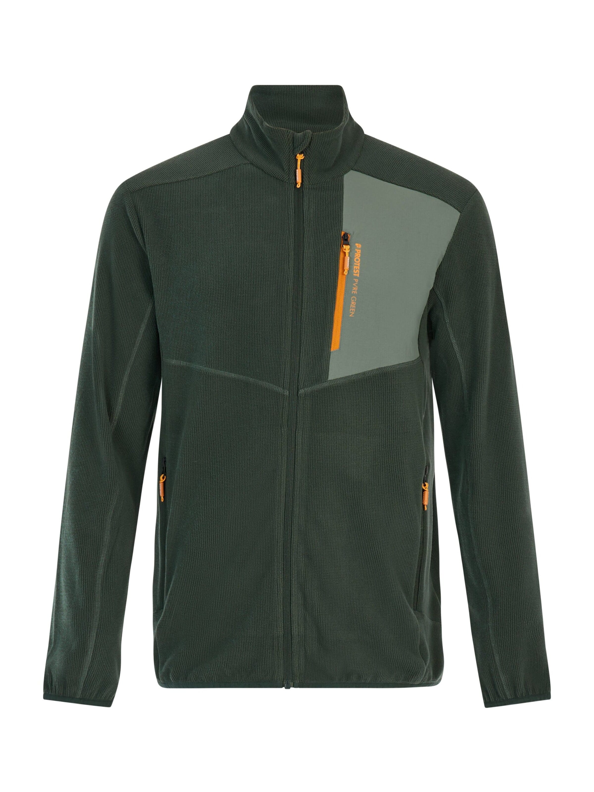 PROTEST Fleece jas 'PRTPallas' in Groen: voorkant