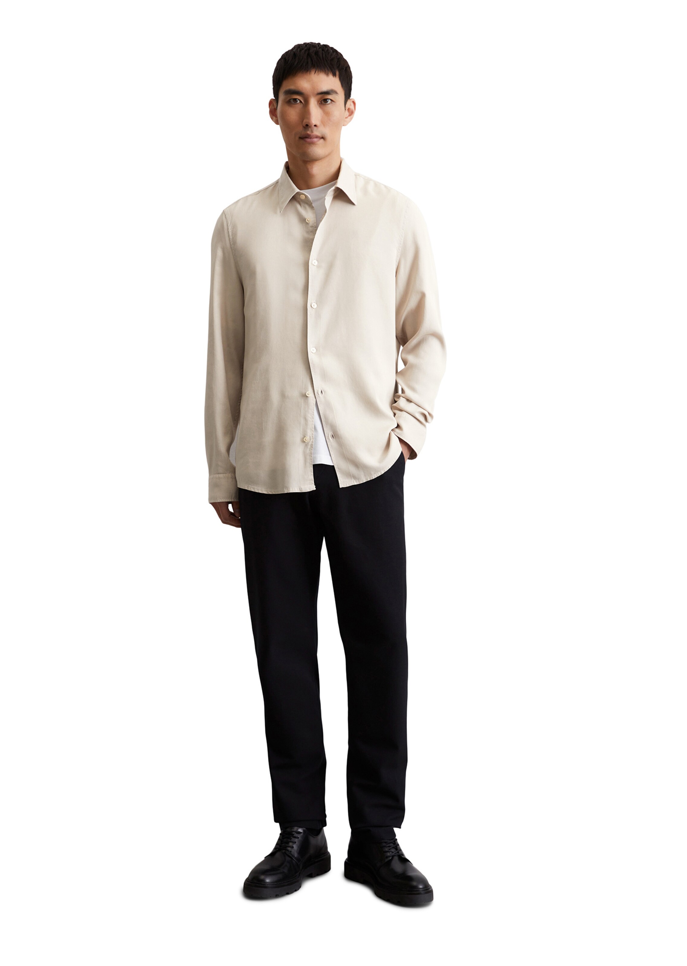 Marc O'Polo Slim fit Overhemd in Beige