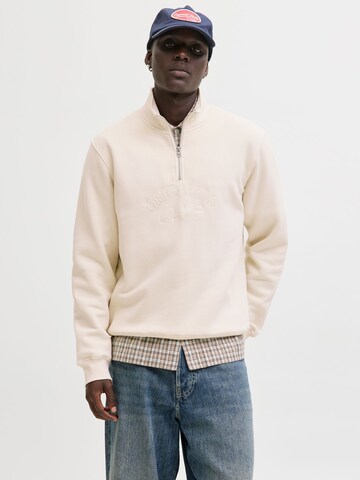 JACK & JONES Sweatshirt in Beige: Vorderseite