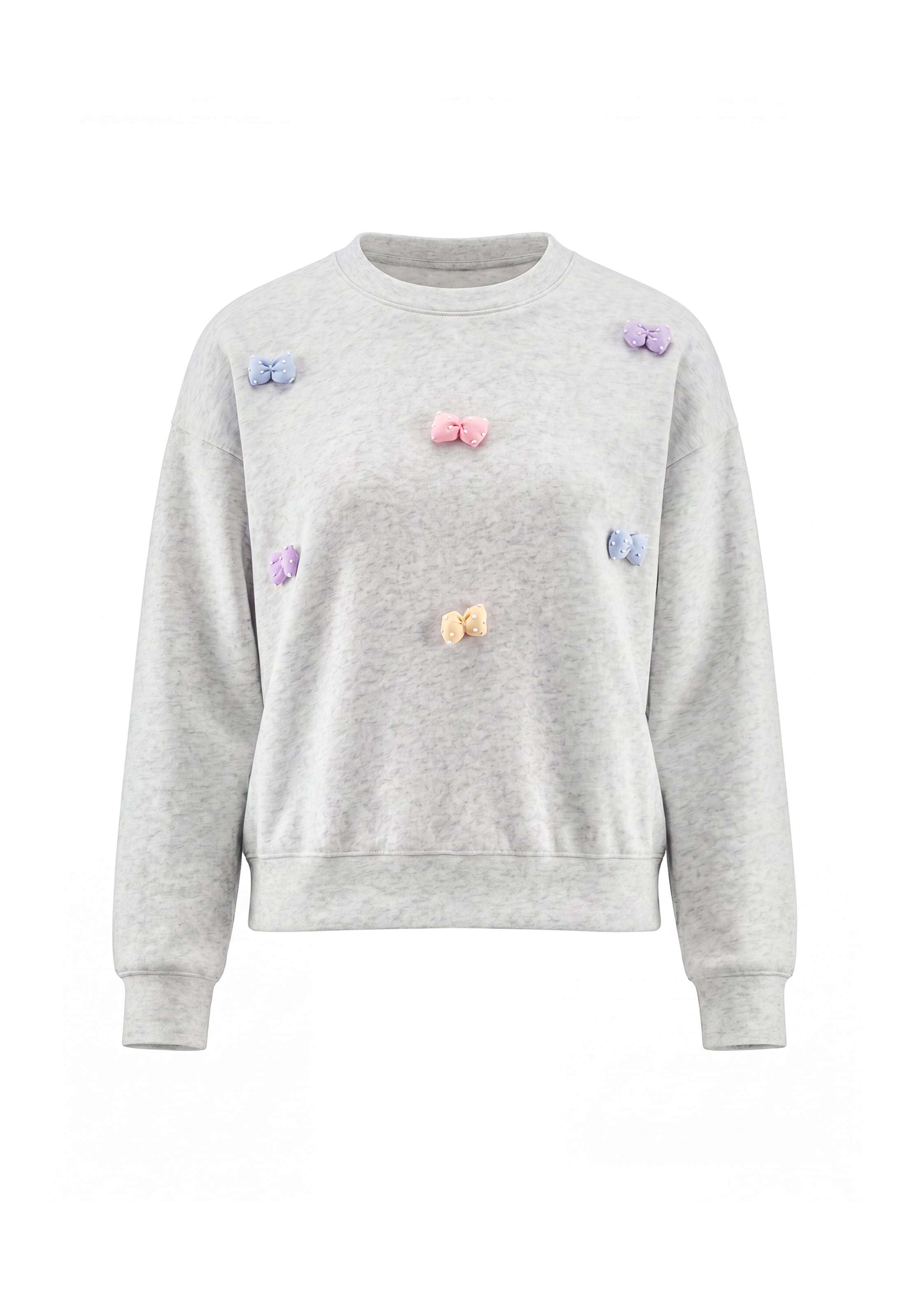 MYMO Sweatshirt 'Pop' in Grau: Vorderseite
