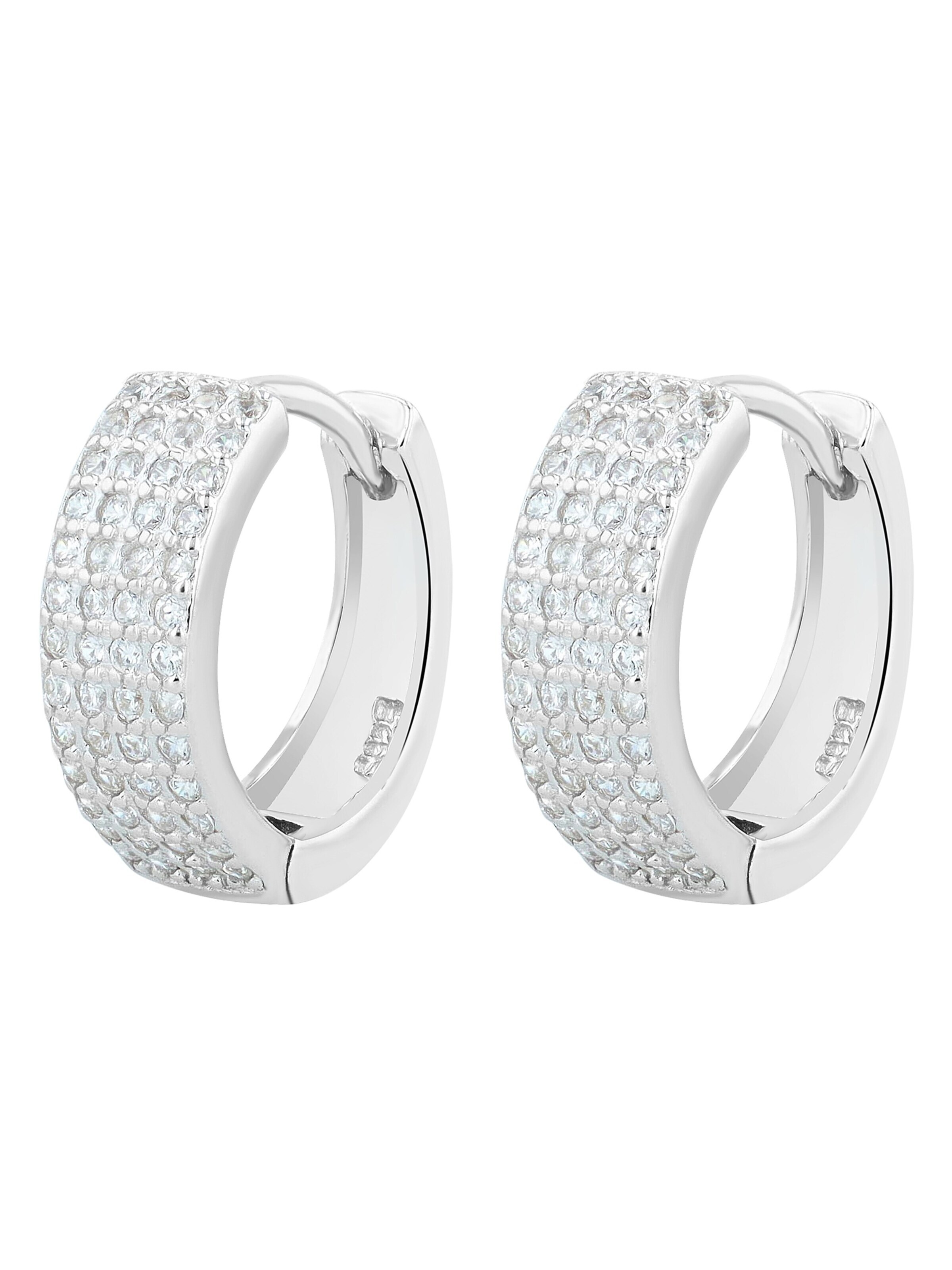 Akzent Earrings '"Afet" aus 925 Sterlingsilber, rhodiniert, langlebig' in Silver
