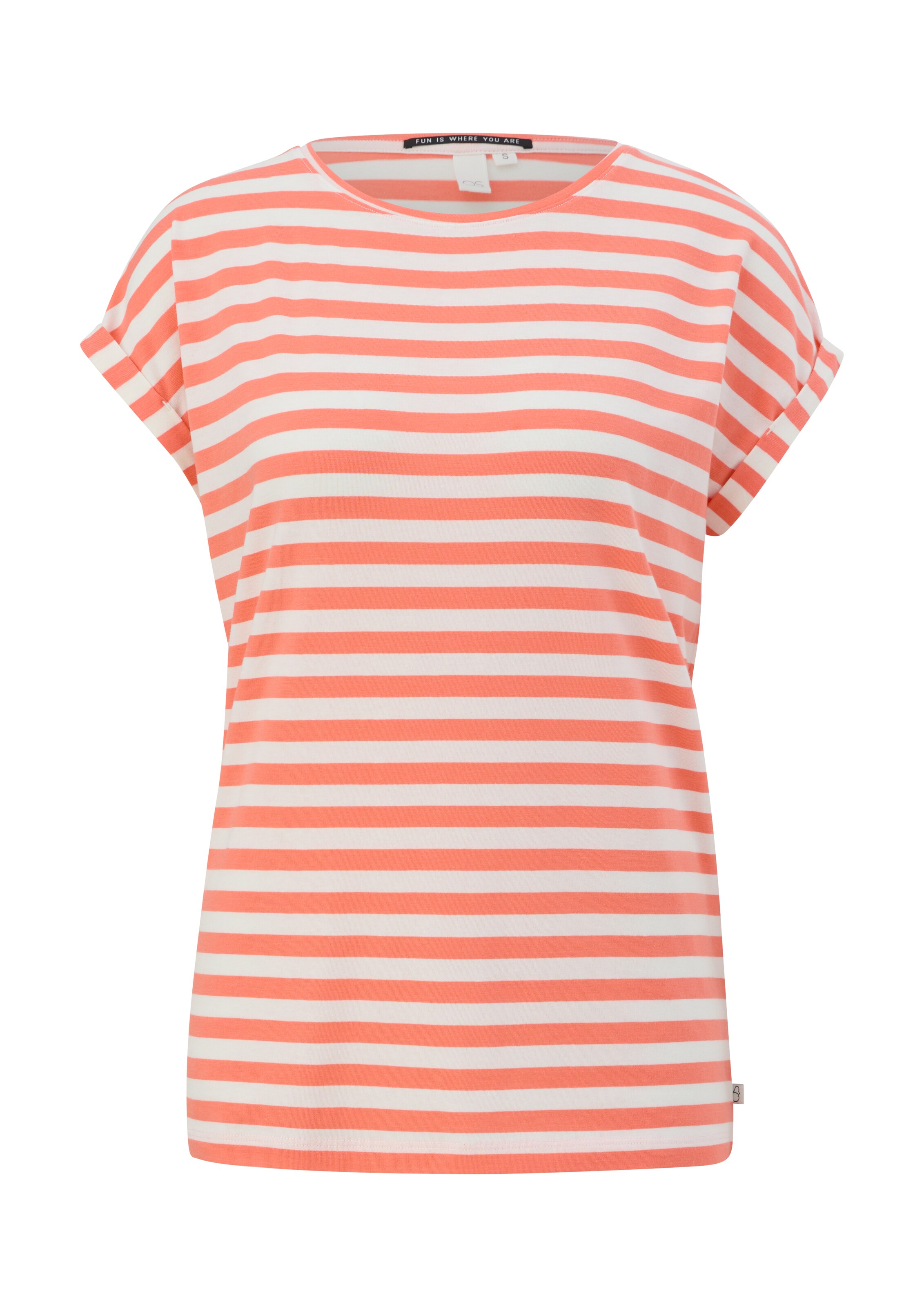 T-shirt QS en orange : devant