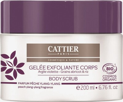 Cattier Körperpeeling 'Lila Heilerde & Ylang-Ylang' in weiß, Produktansicht