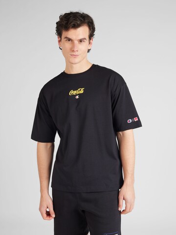 T-Shirt Champion Authentic Athletic Apparel en noir : devant