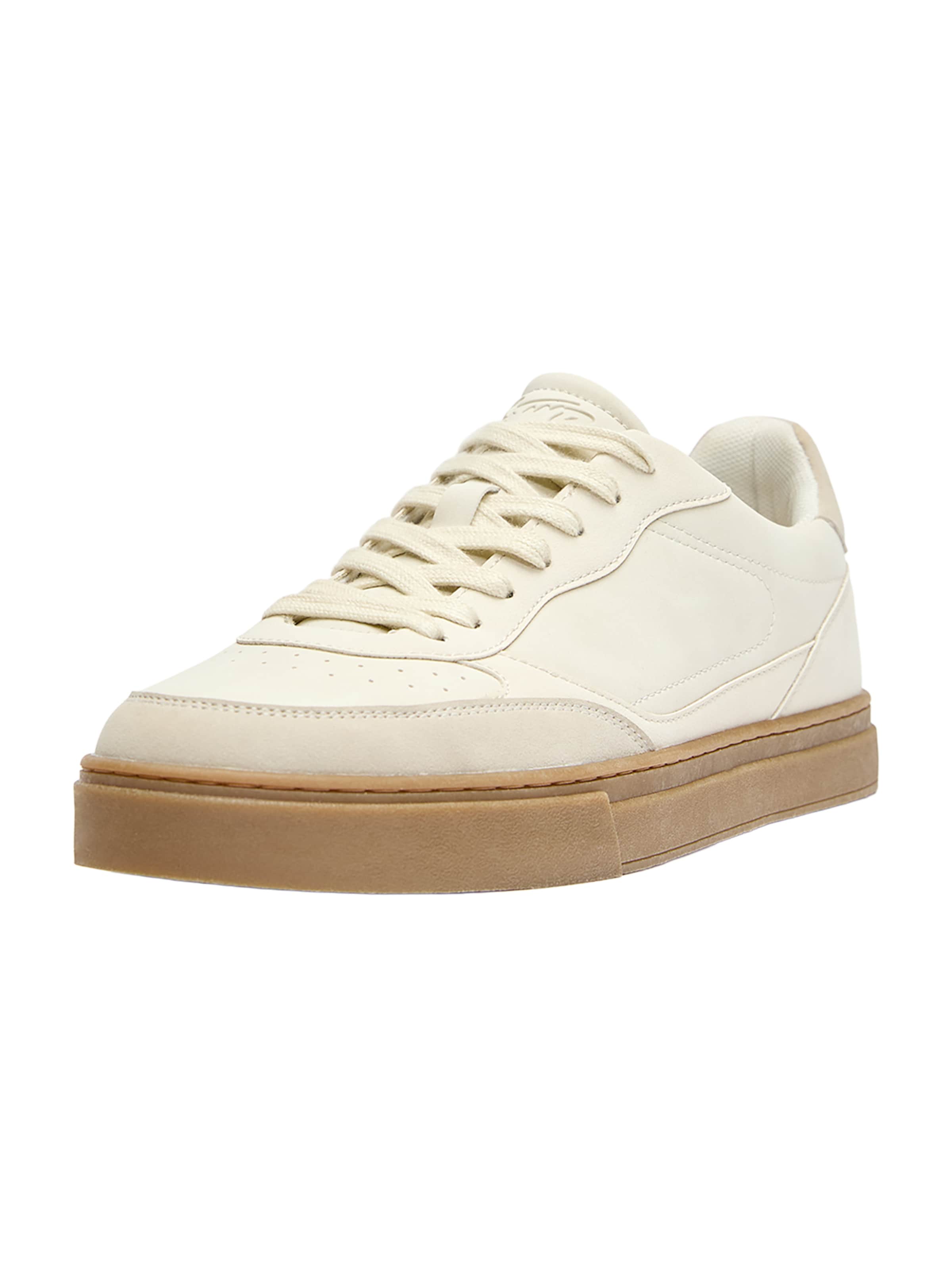 Baskets basses Pull&amp;Bear en beige : devant