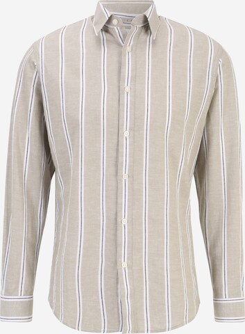 SELECTED HOMME Button Up Shirt in Grey: front