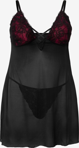 Ulla Popken Negligee in Black: front