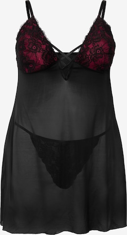 Ulla Popken Negligee in Black: front