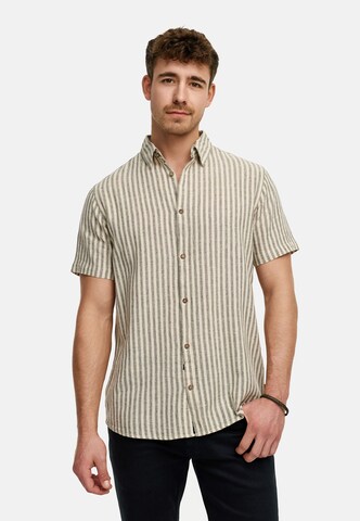 Coupe regular Chemise 'Kiss' INDICODE JEANS en mélange de couleurs : devant