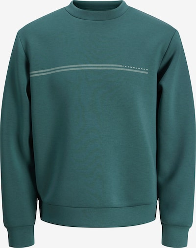 JACK & JONES Collegepaita 'JCOFUSION' värissä sinivihreä / valkoinen, Tuotenäkymä