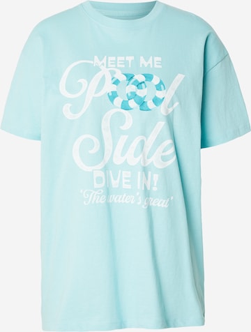 HOLLISTER Majica 'POOLSIDE' | modra barva: sprednja stran