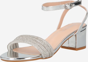 GLAMOROUS Páskové sandály – stříbrná: přední strana