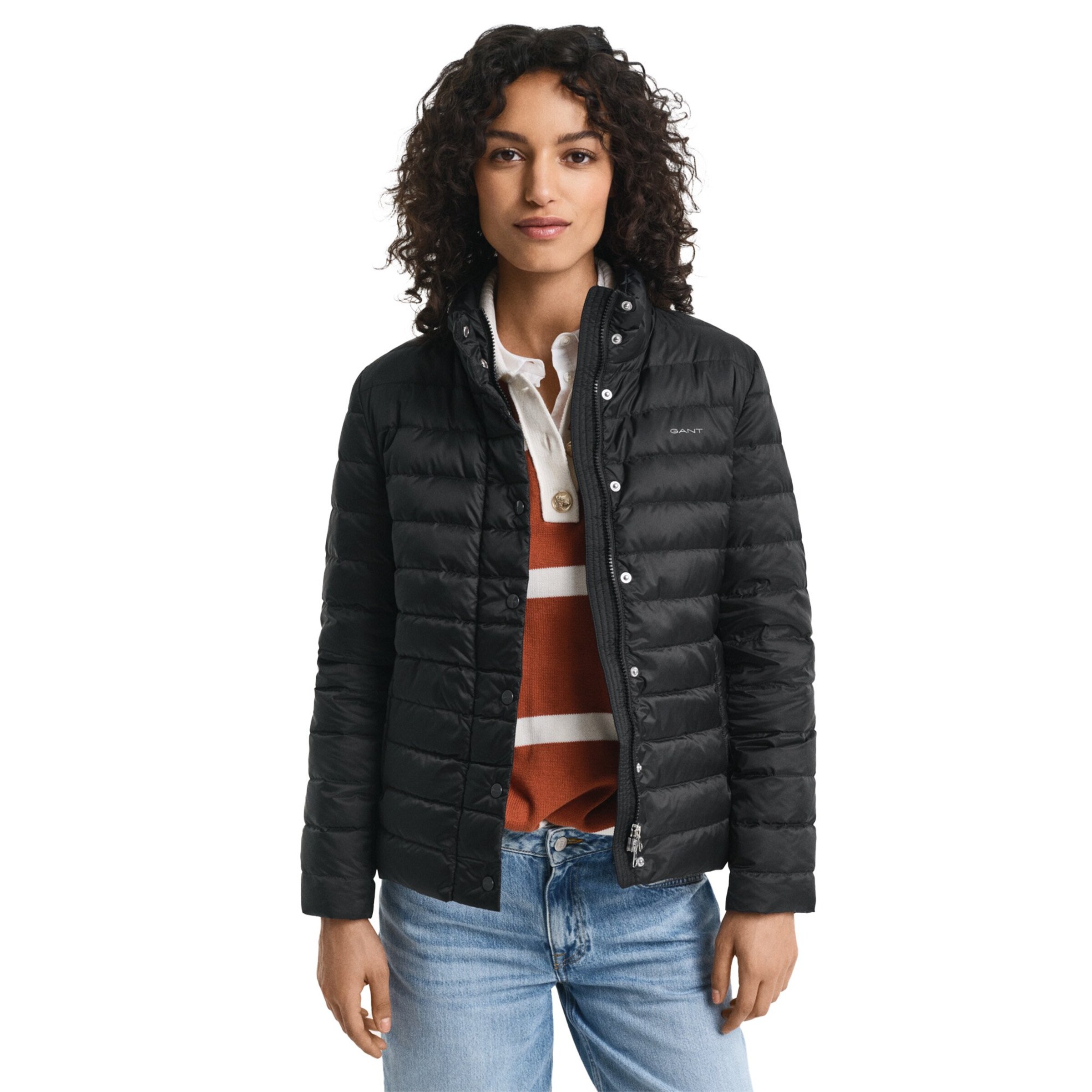 GANT - Chaqueta de entretiempo en negro: frente