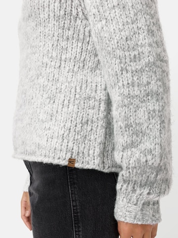 CAMEL ACTIVE Strickpullover mit weiten Ärmeln in Grau