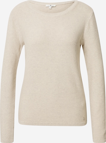 TOM TAILOR Sweater in Beige: front