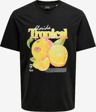 Only & Sons Shirt 'COAST' in de kleur Geel / Lichtgroen / Zwart / Offwhite, Productweergave
