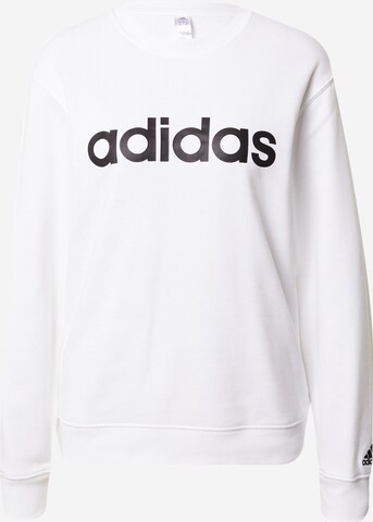 ADIDAS SPORTSWEAR Athletic Sweatshirt 'Essentials Linear French Terry' in White: front