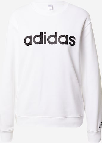 ADIDAS SPORTSWEAR Sportsweatshirt 'Essentials Linear French Terry' i hvid: forside