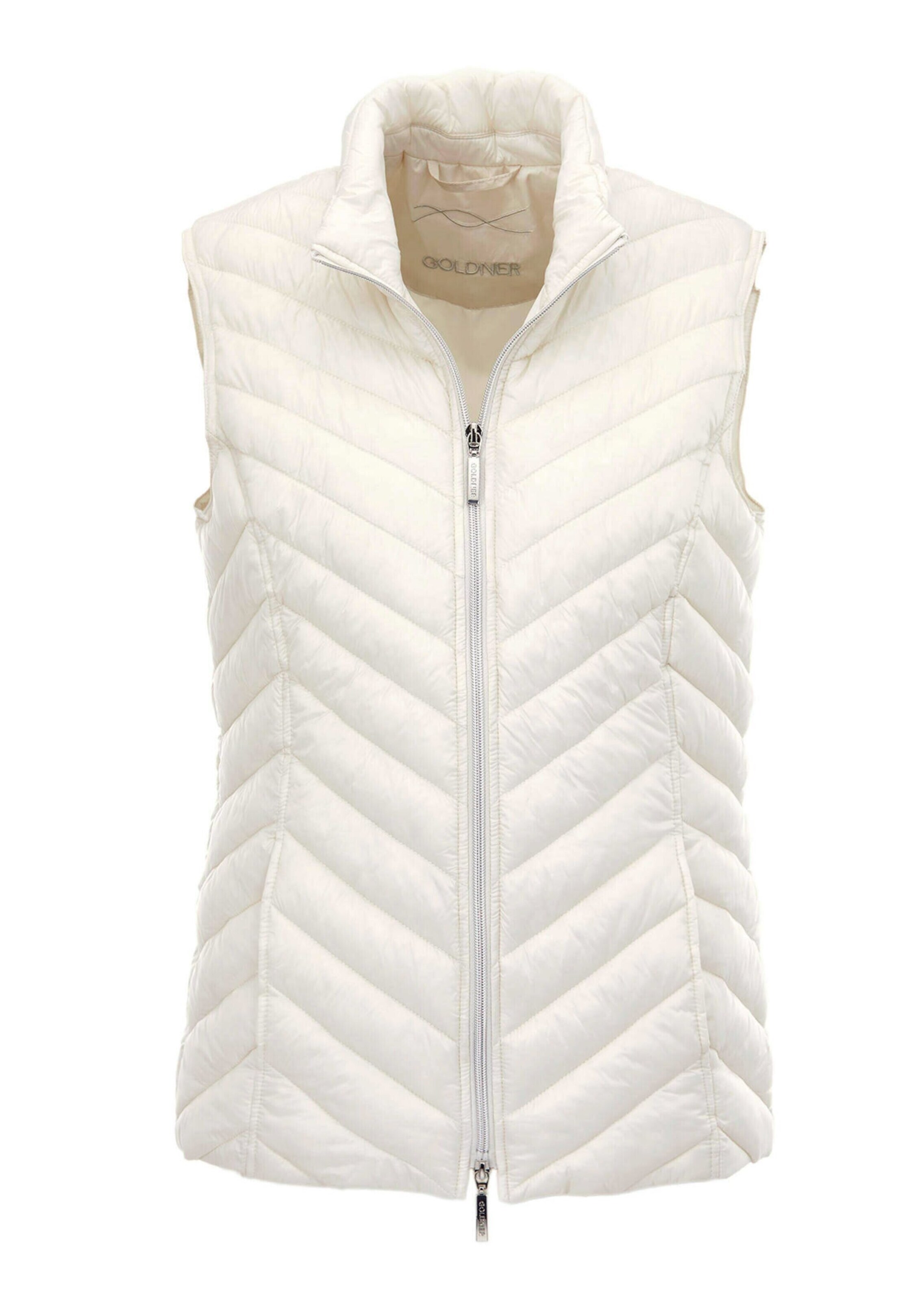 Goldner Weste in Weiß: Vorderseite
