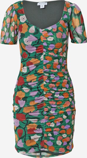 Warehouse Φόρεμα 'Rose England' σε σκούρο πράσινο / λιλά / πορτοκαλί / ανοικτό κόκκινο, Άποψη προϊόντος