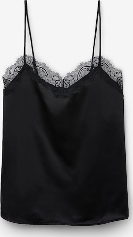 Tezenis Pajama Shirt in Black: front