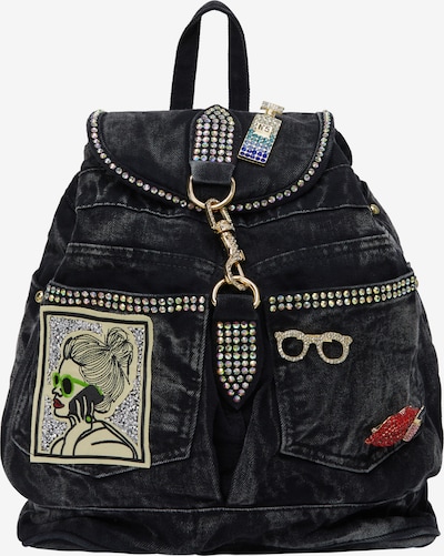 nelice Batoh - béžová / červená / černá džínovina / stříbrná, Produkt