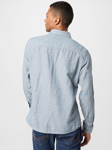 BLEND Regular fit Button Up Shirt in Blue