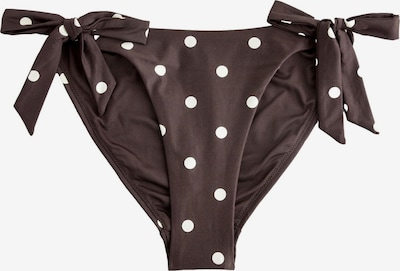 Next Bikinihousut värissä tummanruskea / valkoinen, Tuotenäkymä