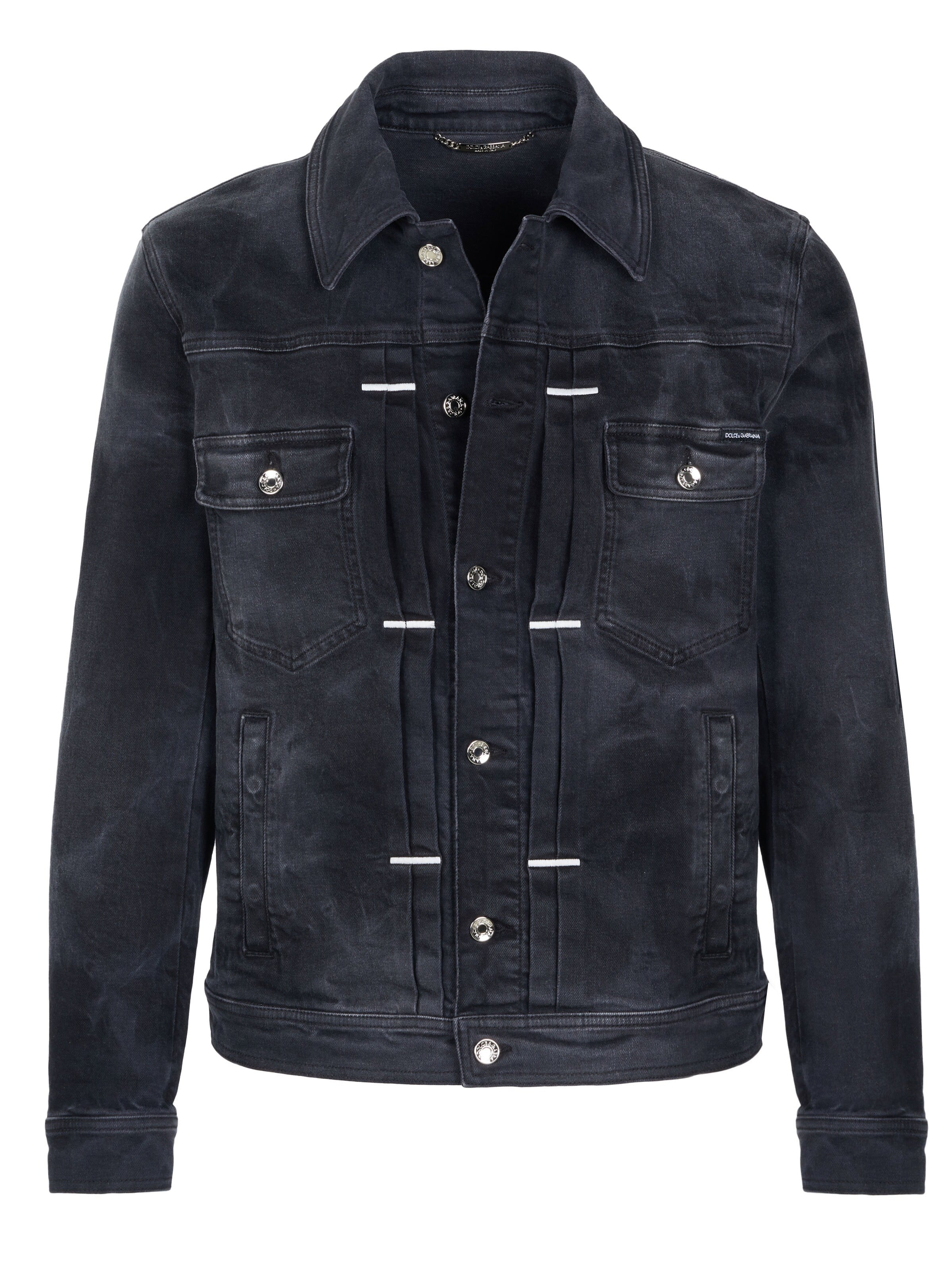 Giacca di mezza stagione 'Dolce & Gabbana Jeansjacke schwarz' di DOLCE & GABBANA in nero