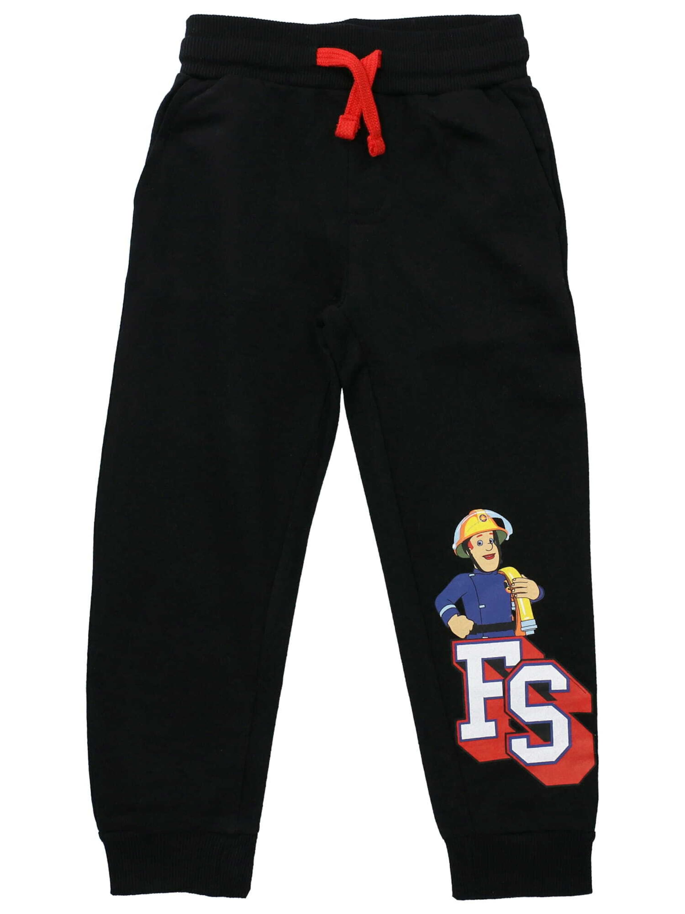 Feuerwehrmann Sam Tapered Hose 'Feuerwehrmann' in Schwarz: Vorderseite