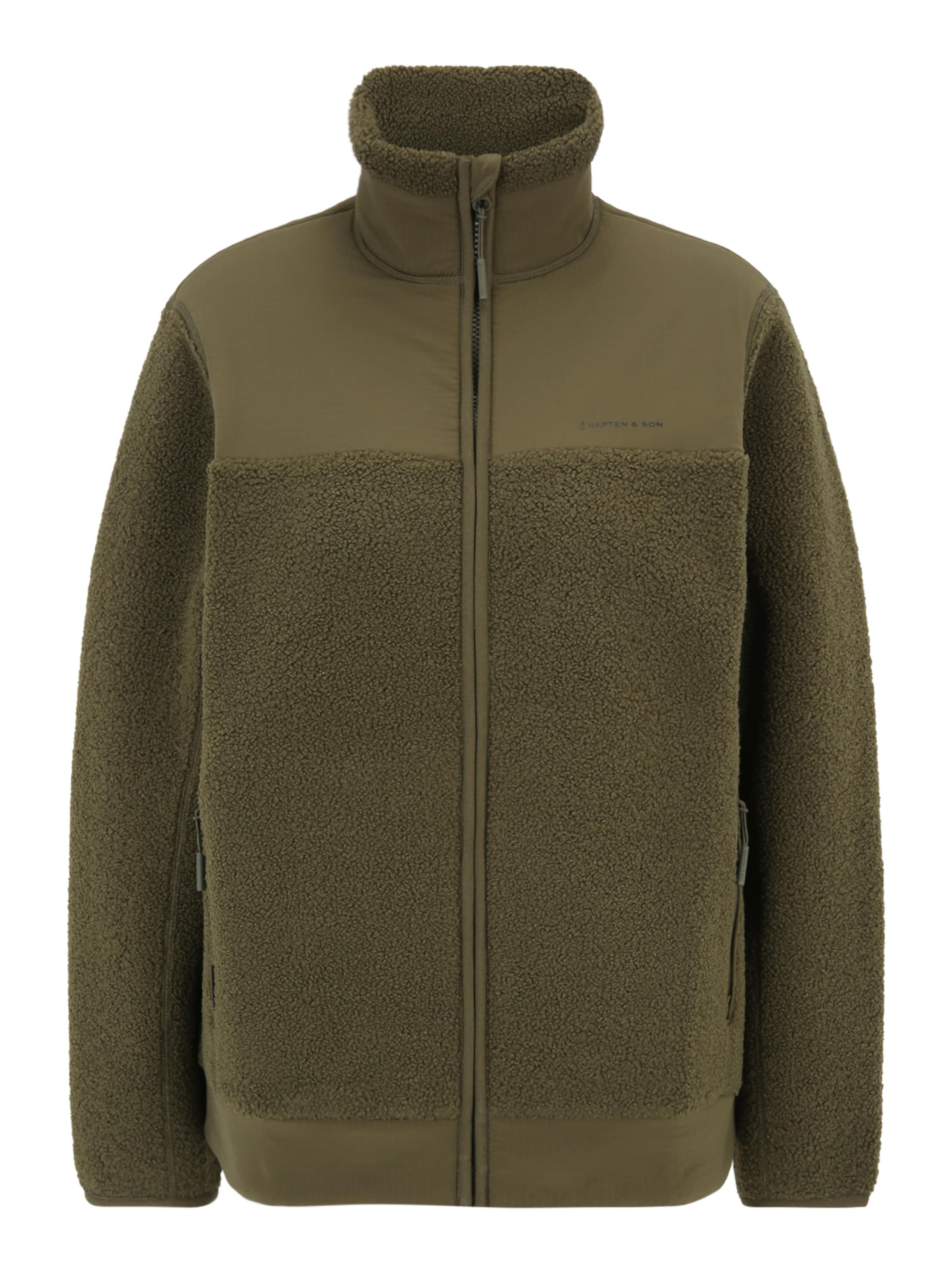 Kapten & Son - Sudadera 'Teddy Fleece' en verde: frente