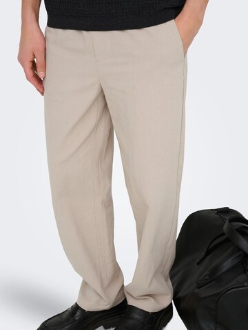 Only & Sons regular Bukser 'ONSSINUS' i beige