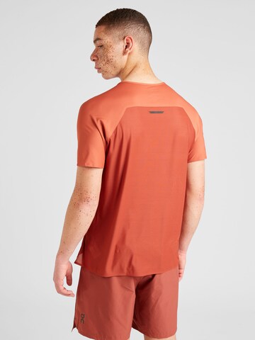 On Functioneel shirt 'Performance-T' in Bruin