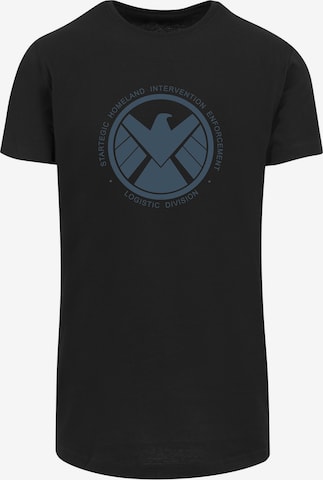 F4NT4STIC Shirt 'Agent Of Shield' in Zwart: voorkant