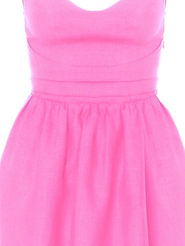 AVENUE N°29 Sommarklänning 'Linen Gathered Mini Dress With Straps' i rosa