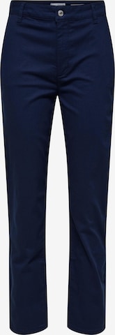 Regular Pantalon chino 'Marina' SELECTED FEMME en bleu : devant