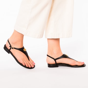 Lauren Ralph Lauren T-Bar Sandals 'Ellington' in Black: front