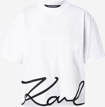 T-shirt Karl Lagerfeld en blanc : devant