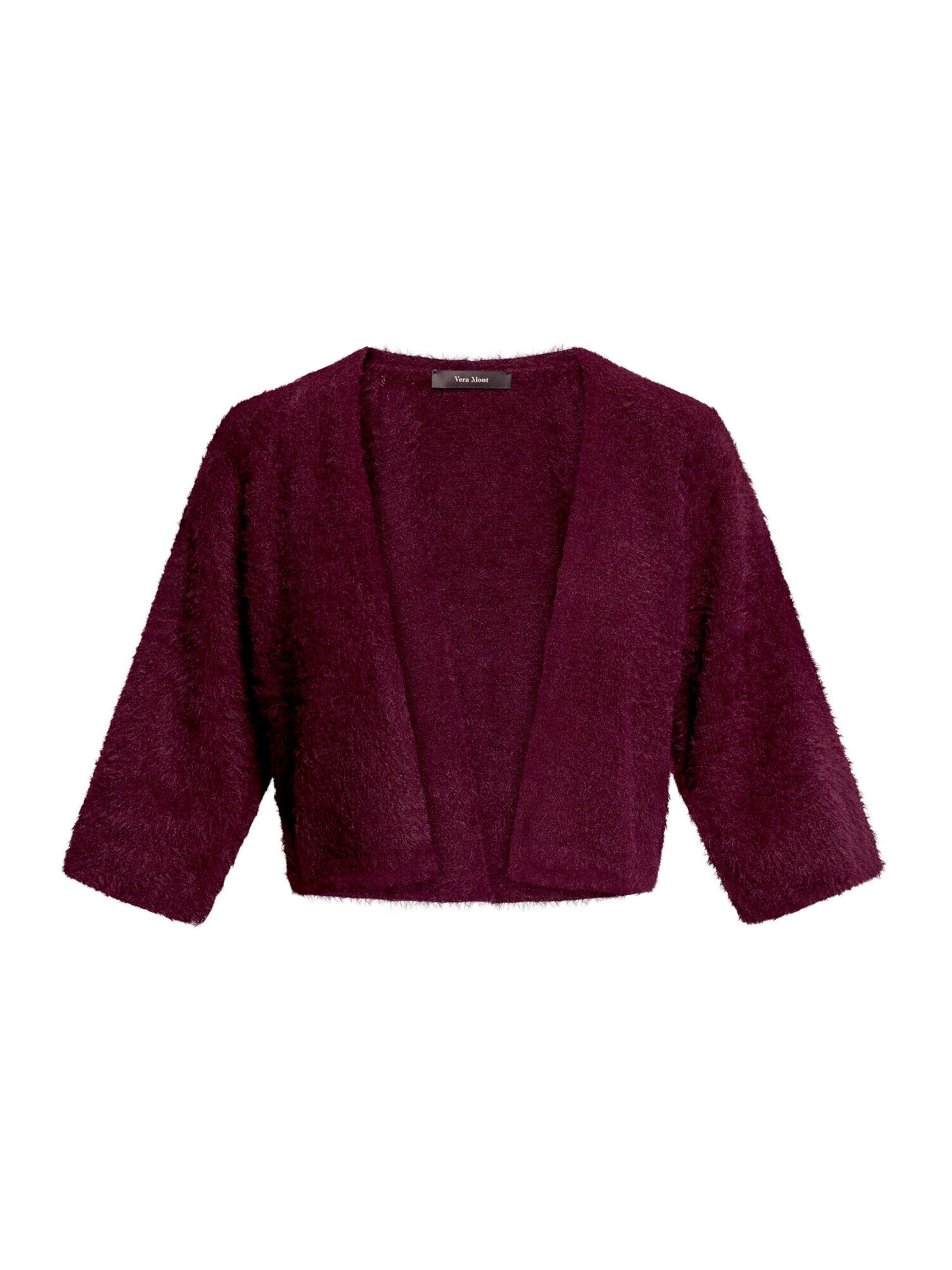 Vera Mont Knit Cardigan in Red: front