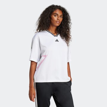 ADIDAS SPORTSWEAR Λειτουργικό μπλουζάκι 'Tiro Q1' σε λευκό