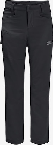 JACK WOLFSKIN Regular Outdoor Pants in Black: front