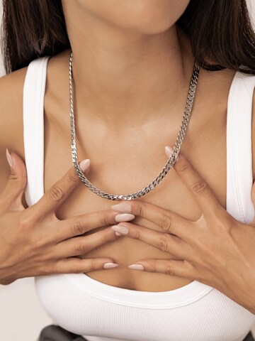 Hey Happiness - Cadena 'Thick Cuban' en plata